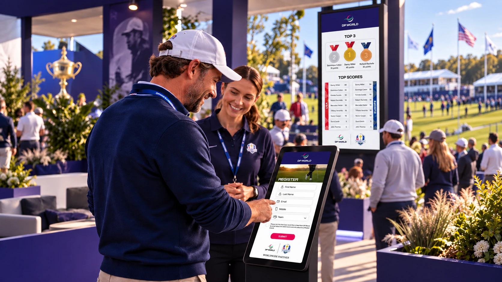 Concept visualisation of DP World - Ryder Cup 2025