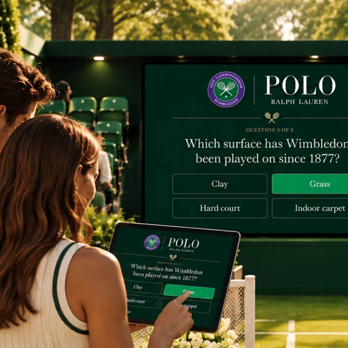 Ralph Lauren Wimbledon interactive quiz